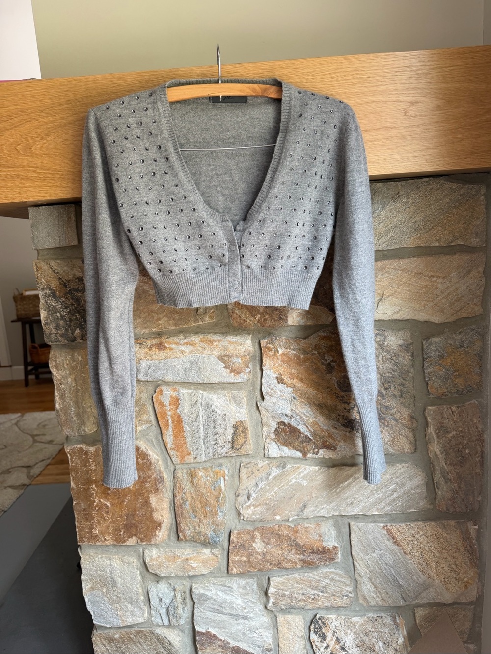 Daniele Fiesoli Italy Studded Merino Cashmere Cardigan XS - Picture 12 of 16